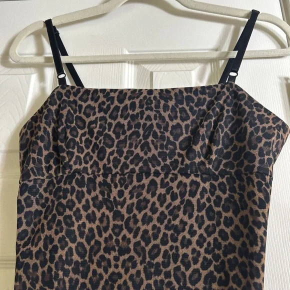 Vintage Y2K‎ Cheetah Print Maxi Midi Slip Dress Medium Brown Black Whimsygoth - Picture 4 of 13